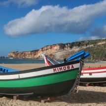 Boats on Praia da Nazaré